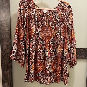 Spense Multicolor Paisley Blouse